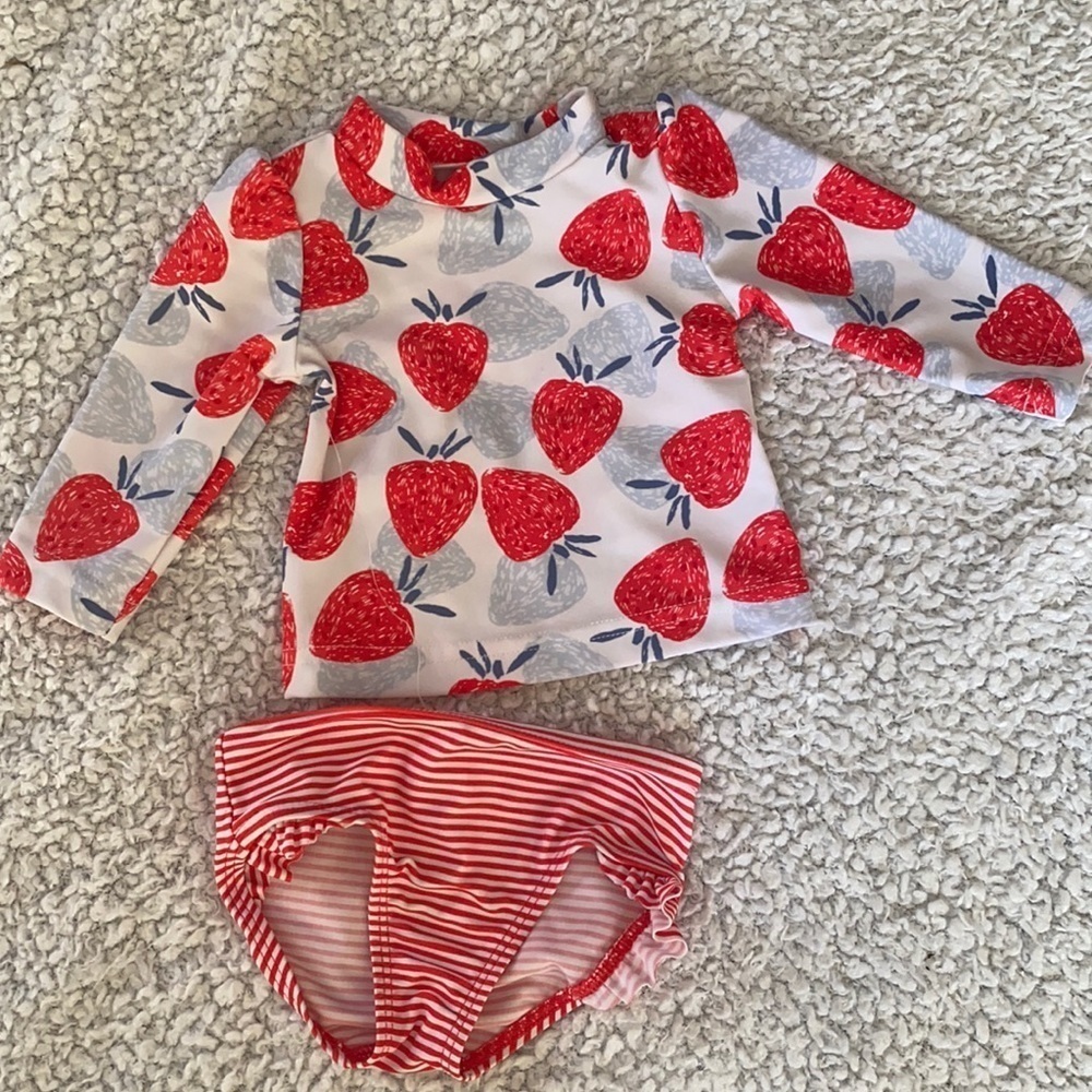 Just One You By Carter's Baby Girl Swim Suit Two Piece NWOT Size 3 Months